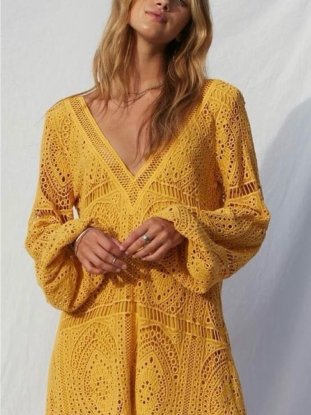 Jen’s Pirate Booty x Free People Mustard Yellow Crochet Small